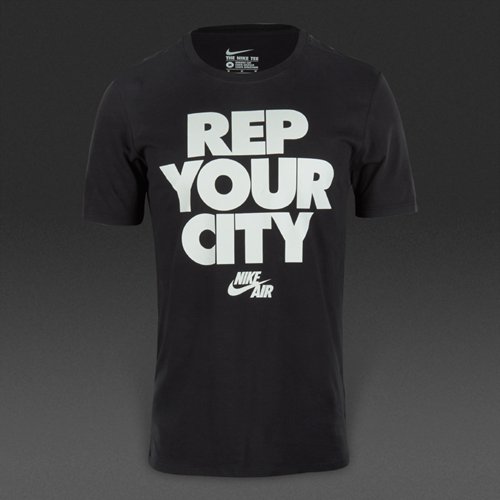 Nike Sportswear Rep Your City Tee Black / White for Men